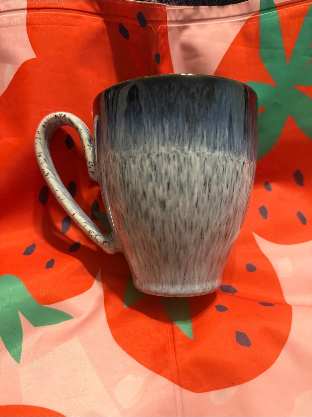 Speckled Gradient Ceramic Coffee Mug set of two  in Blue and Gray
